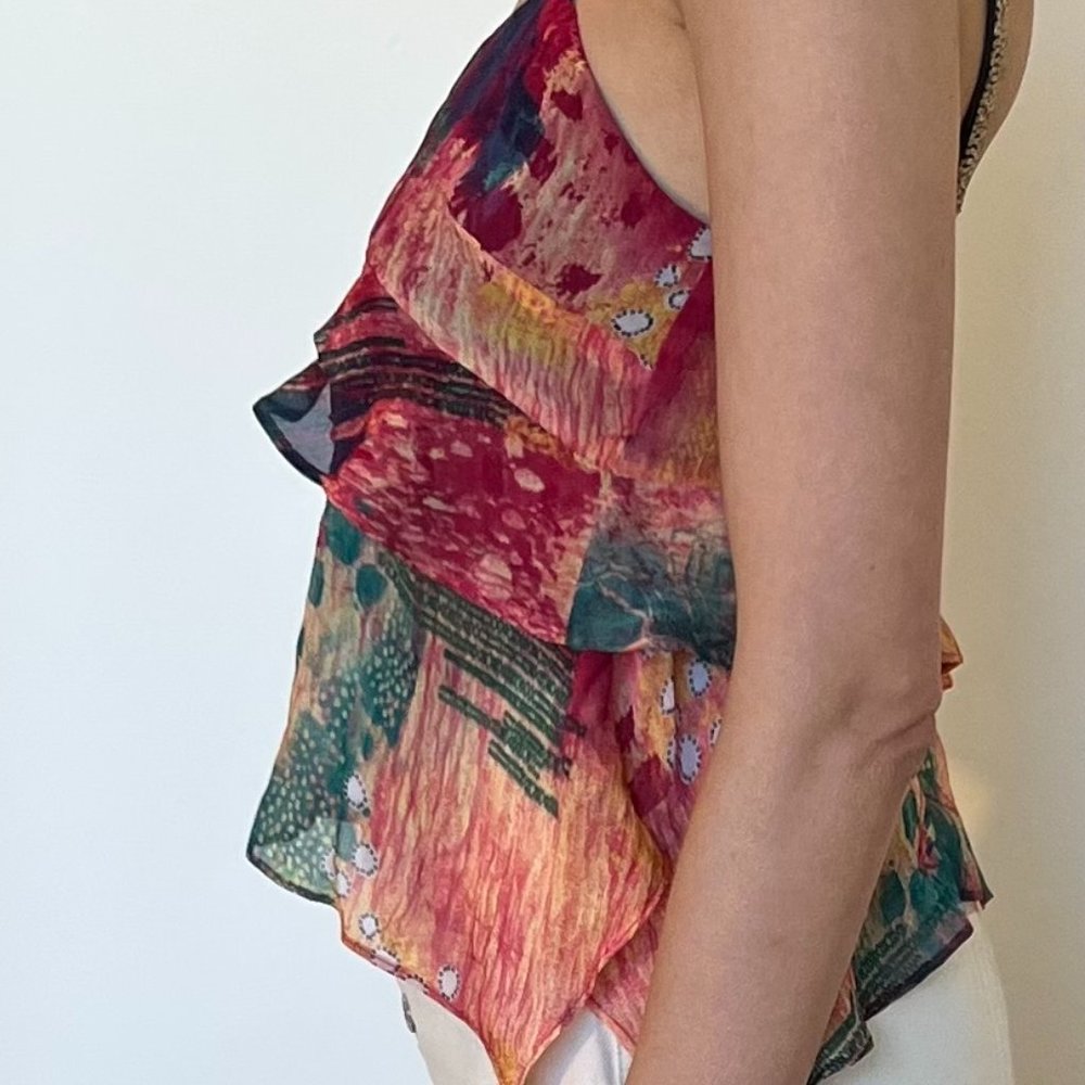 Printed Ruffle Top - Picture 5 of 7